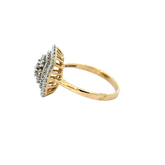 18k Yellow Gold and Diamond Fancy Ring in size 5.5 and total gold weight of 3.45g